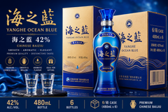 Yanghe Ocean Blue 42% – Wholesale Carton 海之蓝 | 6 × 480ml | 42% ABV