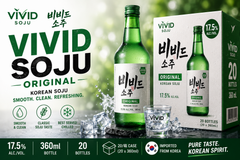 Vivid Soju Original – Wholesale Carton 비비드 소주 오리지널 | 20 × 360ml | 17.5% ABV