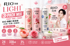 RIO Light 3-Pack Mix – Wholesale Carton RIO 微醺三联混装 | Peach, Rose & Yogurt | 24 × 330ml | 3% ABV | 8 × 3-Pack
