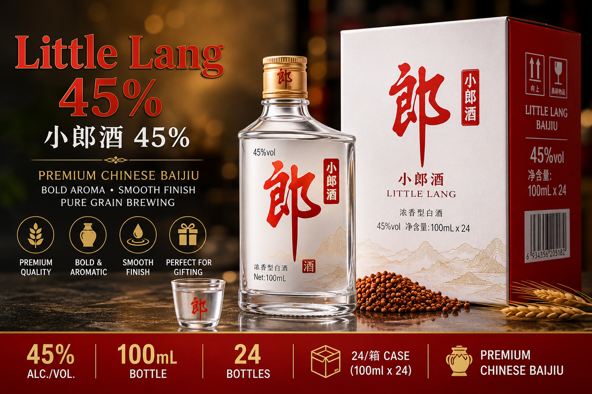 Little Lang Baijiu 45% – Wholesale Carton 小郎酒 | 24 × 100ml | 45% ABV